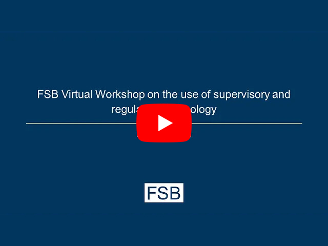 FSB virtual workshop on the use of supervisory and regulatory ...
